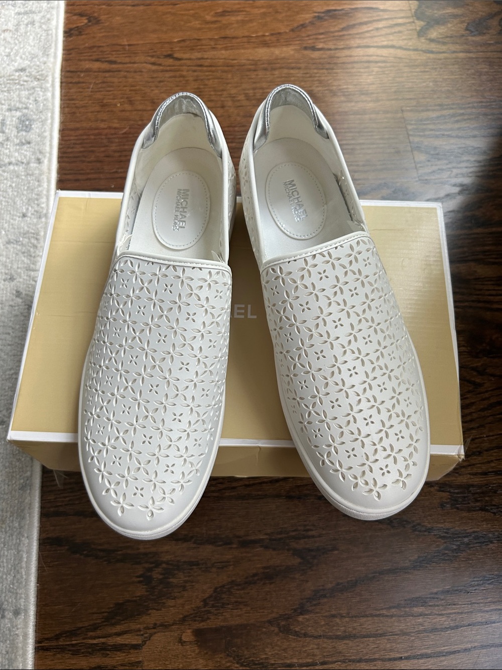 Michael Kors Ophelia Laser-Cut Slip-On Sneakers